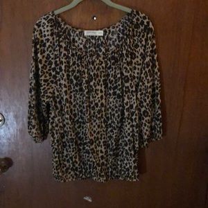Faded glory brown black animal print